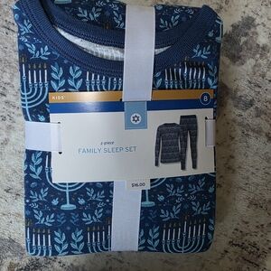 Kids' Hanukkah Ribbed Long Sleeve Shirt and Pants Size 8